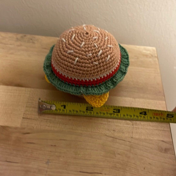 Handcrafted Cheeseburger Figure Toy Decor Amigurui Crochet - Picture 7 of 8